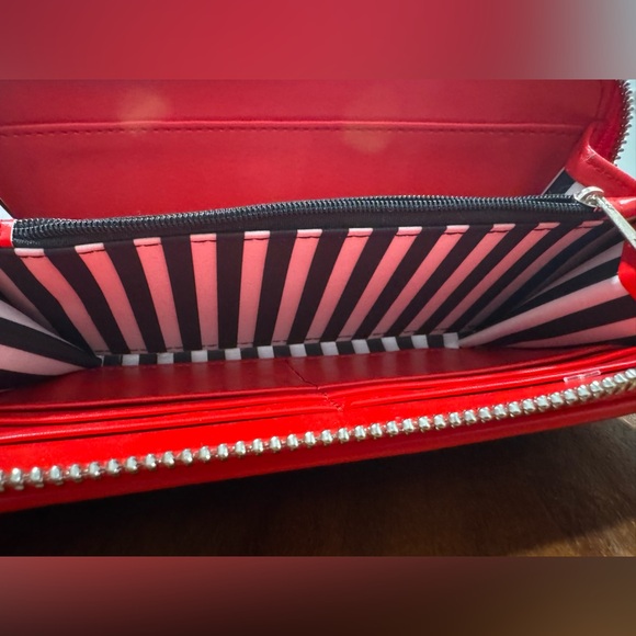 Dabney Lee Red Plaid Wallet with Strawberry Design - Picture 7 of 9